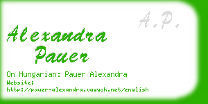 alexandra pauer business card